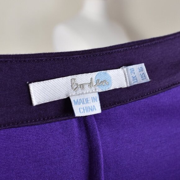 Boden Contrast Trim Ponte Sheath Dress - 16 - Picture 9 of 9